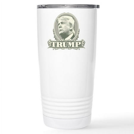 

CafePress - Donald Trump Dollar Bil Stainless Steel Travel Mug - Insulated Stainless Steel Travel Tumbler 20 oz.