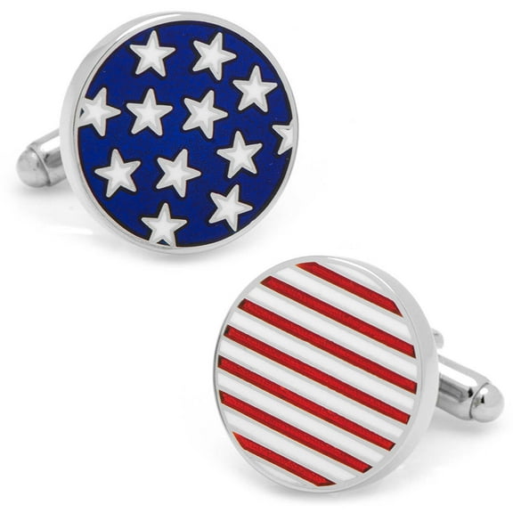 Men's Stars Stripes American Flag Cufflinks