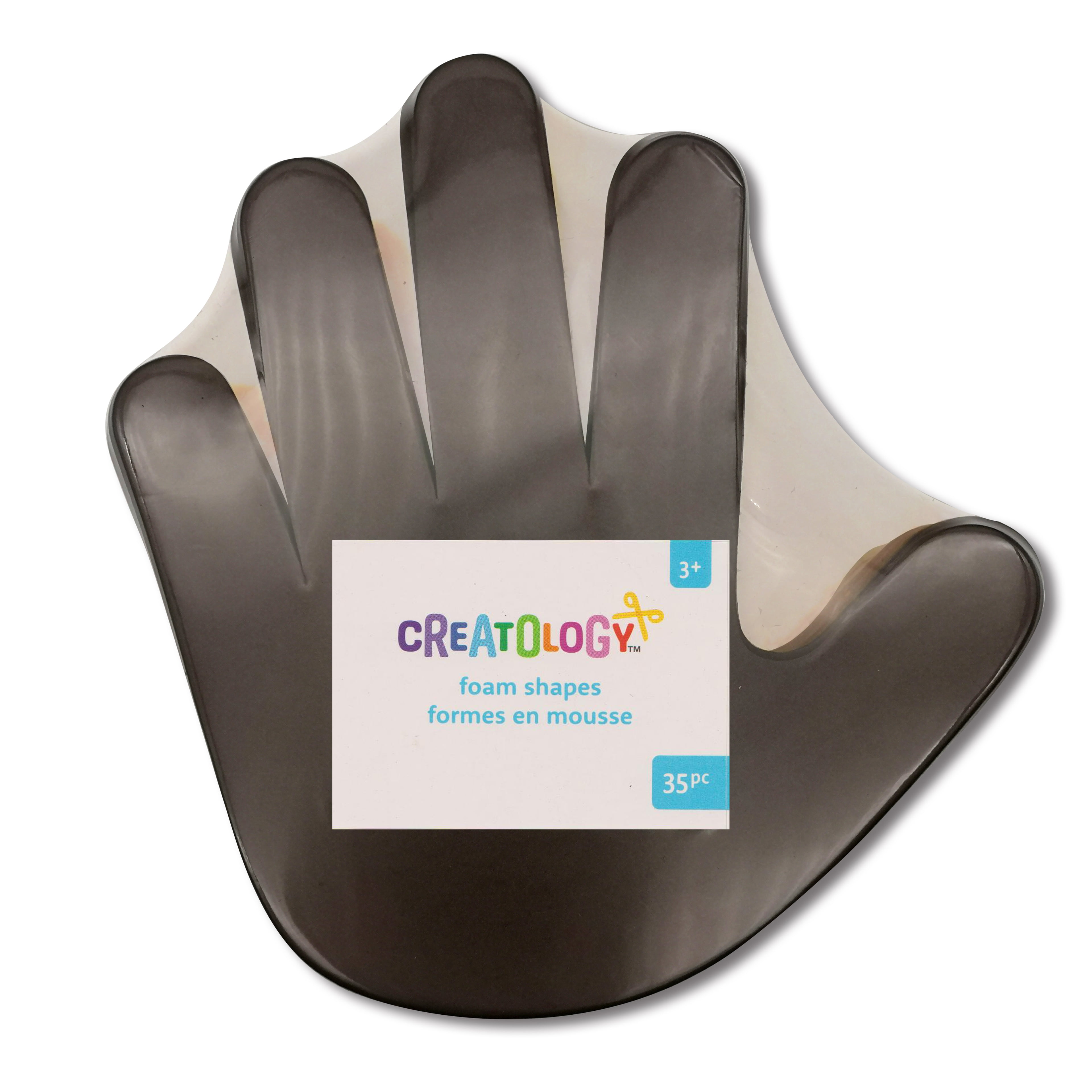 Creatology 6.5" Natural Hand Foam Shapes - Assorted Color Sun Cutouts for Crafts, Cards & Classroom Decor, 12 Pack