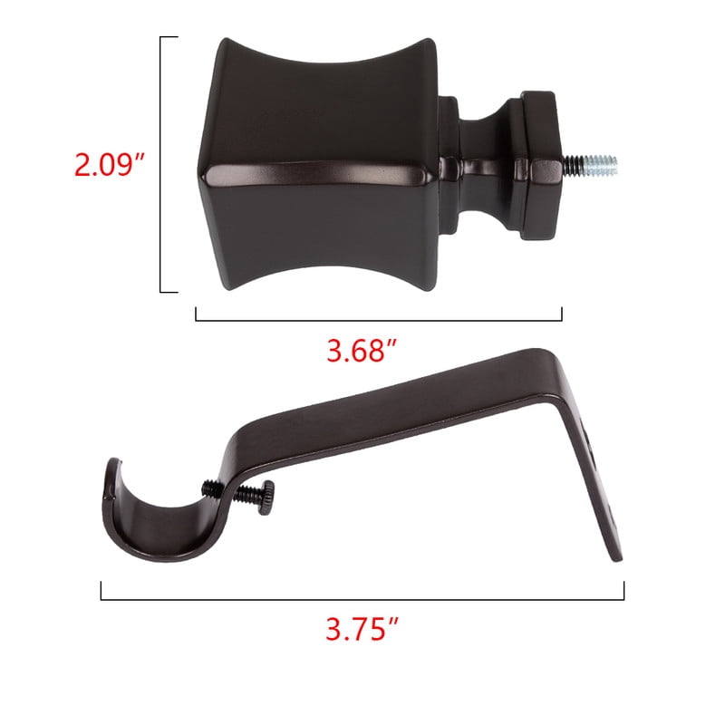 UTOPIA ALLEY Wall Mounted 3/4 Inch Curtain Rod - Curtain Rods For Windows 48 to 86 Inch, Adjustable Drapery Rods, Oil rubbed bronze Curtain Rods, Bedroom & Living Room Curtain Rods, Tapestry Poles