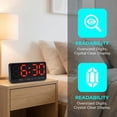 thumbnail image 7 of REGALWOVEN Digital Dual Alarm Clock, Big Numbers Display Dimmable Wall Clocks, Temperature, Day of Week, DST Desk Alarms Orange 8.3"L x 1.2"W x 4.3"H, 7 of 7