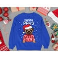 thumbnail image 2 of Tstars Boys Mens Unisex Christmas Sweatshirt Gift for Dog Lover Pug Fans Santa Paws Youth Xmas Shirt, 2 of 6