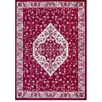 Pearl Heriz Red 7 ft. x 9 ft. Medallion Area Rug