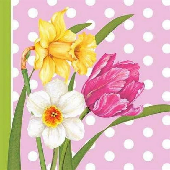 Floral 'Polka Dot Garden' Small Napkins (18ct)