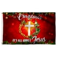 thumbnail image 3 of Bayyon Christmas It’s All About Jesus Grommet Flag Banner with Grommets 3x5Feet Man cave Decor, 3 of 6