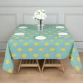 thumbnail image 3 of Yellow Lemon Fruit Shapes LightBlue Pattern Square Tablecloth,Waterproof Square Table Cover,Wipeable Spillproof Washable Table Cover for Home Kitchen Party Decor 52"x52"(132x132cm), 3 of 6