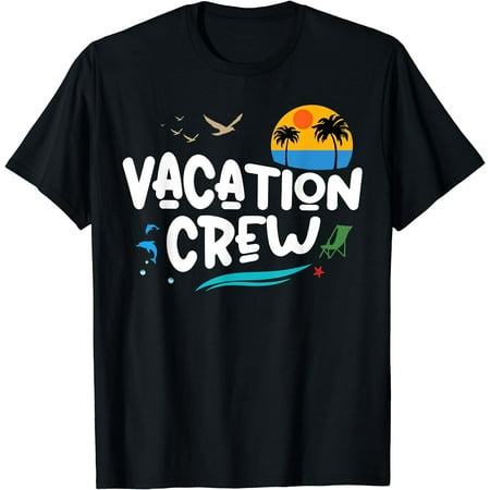 Vacay Squad Design - Vacation Crew T-Shirt Black Large