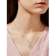 FaithHeart Star of David Cross Necklace for Women Men Sterling Silver Jewish Church Jewelry Solomon Hexagram Christ Protective Amulet Jewelry Gift for Wife Girlfriend Mothers Day