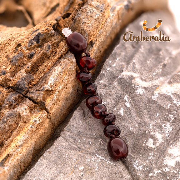 Amberalia Baltic Amber 2" extension for Necklace or bracelet- - for twist clasp necklaces only -Polish Cherry