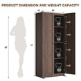 thumbnail image 2 of Gianna 71 inch Wooden Storage Cabinet, Freestanding Cupboard, 4-Tier Home Organizer for Kitchen, Living Room, Bedroom，Brown, 2 of 7