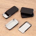 thumbnail image 5 of 60 Pack Black Mini Rectangular Metal Tins Boxes with Sliding Lids, Small Empty Slide Top Tin, 5 of 7
