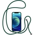 thumbnail image 5 of Crossbody Case for iPhone 12/12 Pro 6.1",Liquid Silicone Case with Adjustable Neck Cord Strap,Shockproof Soft Slim TPU Protective Cover for iPhone 12 & iPhone 12 Pro-Green, 5 of 10