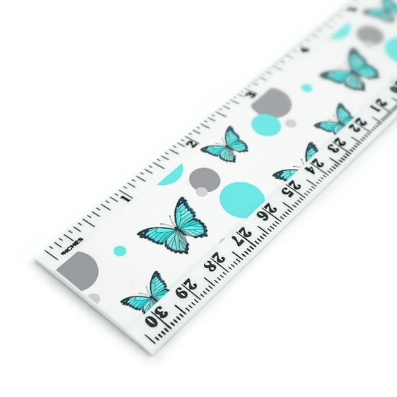 Graphics and More Plastic Standard Ruler, 12 in, White