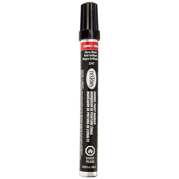 Testors 2547C 1/3 oz Black Gloss Enamel Paint Pen Marker
