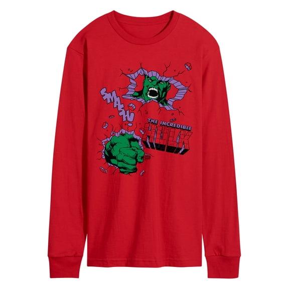 Marvel - Hulk Punch Wall - Men's Long Sleeve Graphic T-Shirt