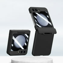 Shockproof Case for Samsung Galaxy Z Flip 5 Case with Hinge Protection Silky PC Bumper Ultra-Thin Free Folding Full Body Protection Phone Case Cover for Samsung Galaxy Z Flip 5 5G, Black