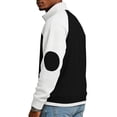 thumbnail image 3 of Jalioing Sweatshirts for Men Casual Color Block Half Zip Stand Collar Texture Pullover Shirt Fashion Long Sleeve Tops, 3 of 6