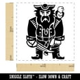 thumbnail image 2 of Grumpy Pirate with Weapons and Parrot Self-Inking Rubber Stamp Ink Stamper - Brown Ink - Small 1 Inch, 2 of 7
