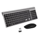 thumbnail image 1 of Combo de teclado y mouse inalámbricos USB, teclado y mouse de escritorio ultradelgados y silenciosos para computadora portátil (gris), 1 of 5