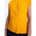 thumbnail image 5 of Time and Tru Women's Twist-Front Tee with Short Sleeves, Sizes XS-XXXL, 5 of 6