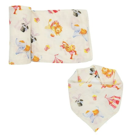 Swaddle & Bandana Bib Set - Circus