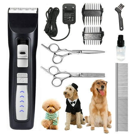 Dog Pet Grooming Clippers for Thick fur,Focuspet Low Noise Professional Dog Grooming Clippers Rechargeable Cordless Pet Grooming Clippers Tool Trimmer for Small to Large Dogs