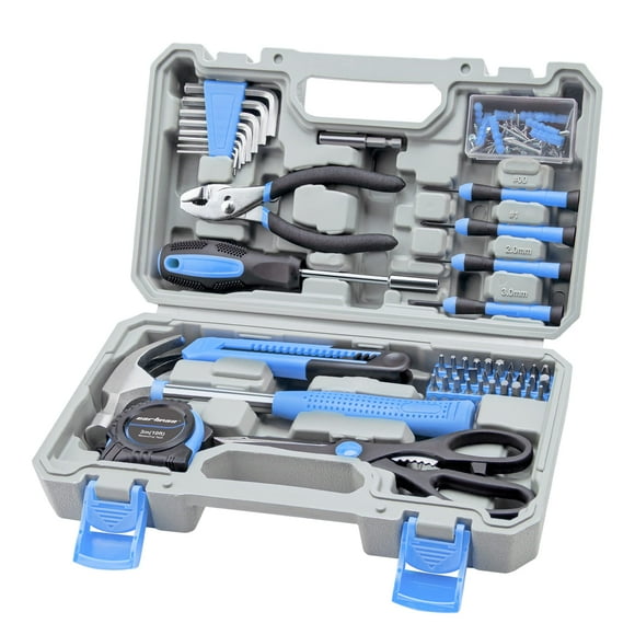 Juego de herramientas Cartman General Hand Tool Kit con estuche de plástico azul