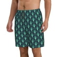 thumbnail image 2 of Logiee Green Vintage Peacock Print Mens Swim Trunks Quick Dry Board Shorts,Breathable Hawaii Beach Shorts Swimwear Bathing Suits-3X-Large, 2 of 6