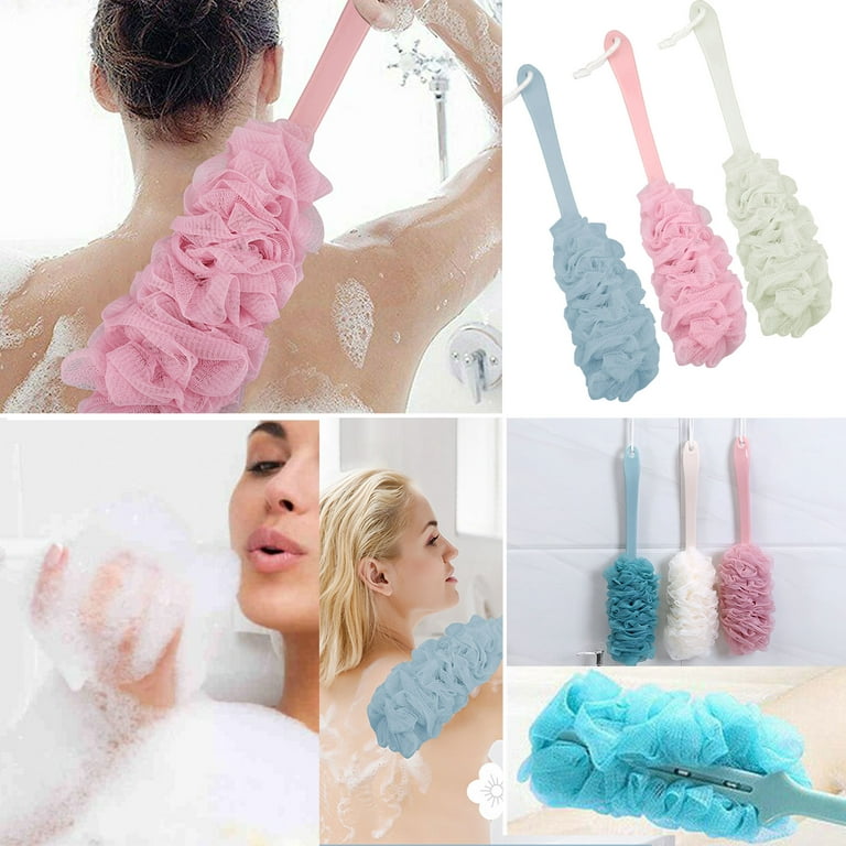 Unique Bargains Body Bath Brush Scrubber Loofah Shower With Long