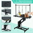 thumbnail image 4 of COZONY Table de Toilettage Hydraulique pour Animaux avec Bras Supérieur et Cordon Réglables, Limite de Charge Maximale de 350 Lb, 4 of 8