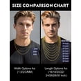thumbnail image 4 of Bandmax 3MM 14K Gold Plated Rope Chain Necklace for Men Women 24 Inch Stainless Steel Thin Twist Chain for Pendant Necklaces Jewelry Gift for Birthday, 4 of 9