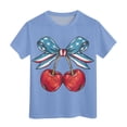 thumbnail image 4 of TZEWGL T-Shirts Basiques à Manches Courtes Col Rond Imprimé Graphique pour Filles Garçons Taille 12-13T, 4 of 4