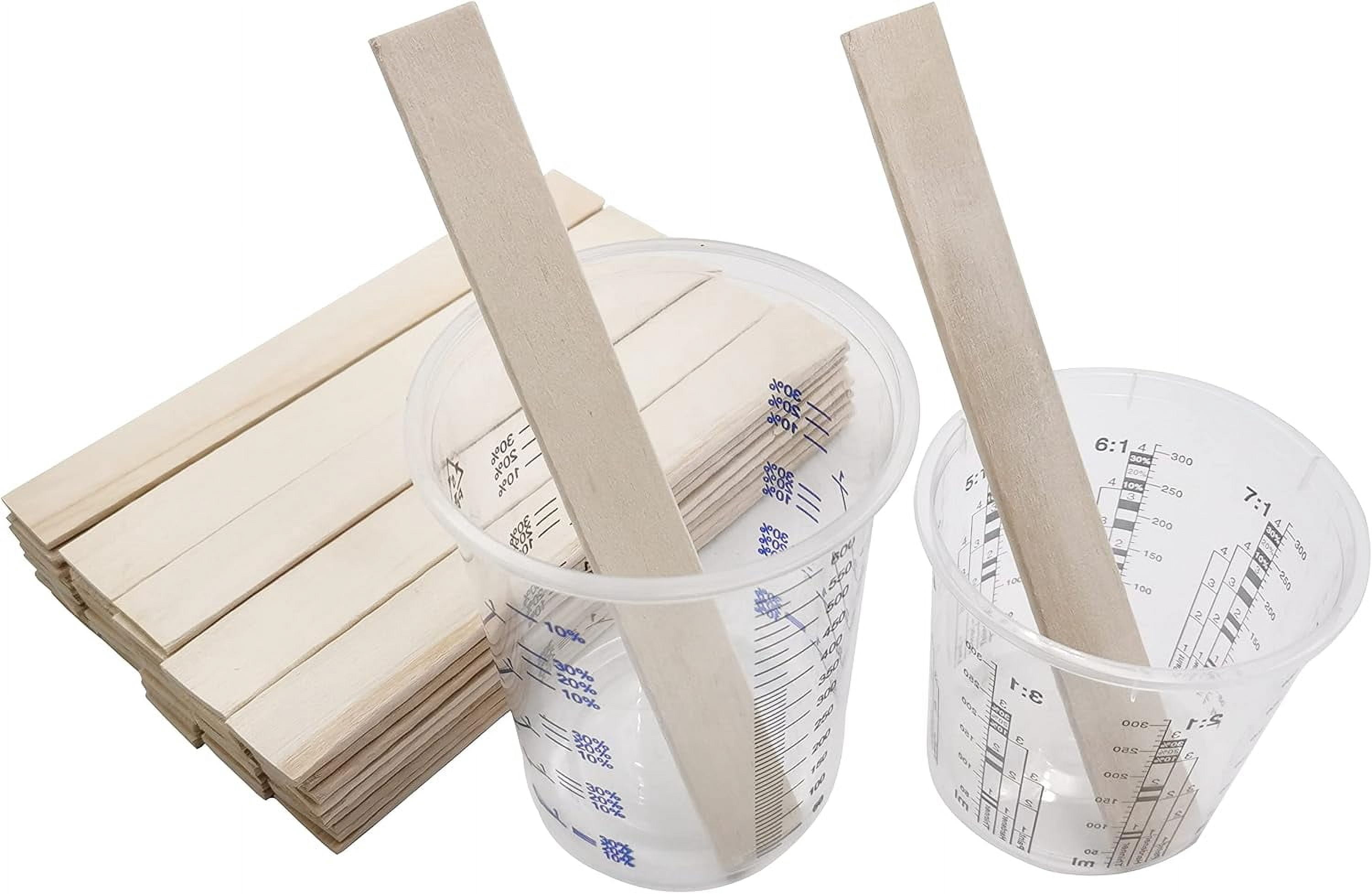 8 Inch 100PCS Popsicle Sticks for Crafts, Jumbo Craft Wooden Paint Stick Arts, Projects, DIY Ice Cream, Waxing, Mixing