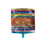 "Fifty" striped balloon square (Available in a pack of 24)