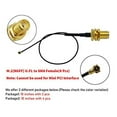 thumbnail image 2 of U.FL to SMA M.2 NGFF UFL to SMA Female MHF4 IPX4 IPEX4 Ipex Connector Pigtail WiFi Antenna Extension Cable (10 inches (4 Pcs)), 2 of 3