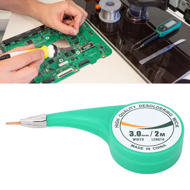 Solder Wick Braid, Convenient Use Desoldering Wicks Remover 2M 3.0mm for Welding Tasks for Laboratory