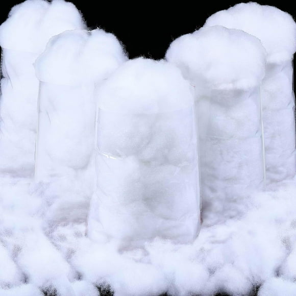 Decoración de nieve falsa Happy, 1500 g, algodón PP blanco, para interiores