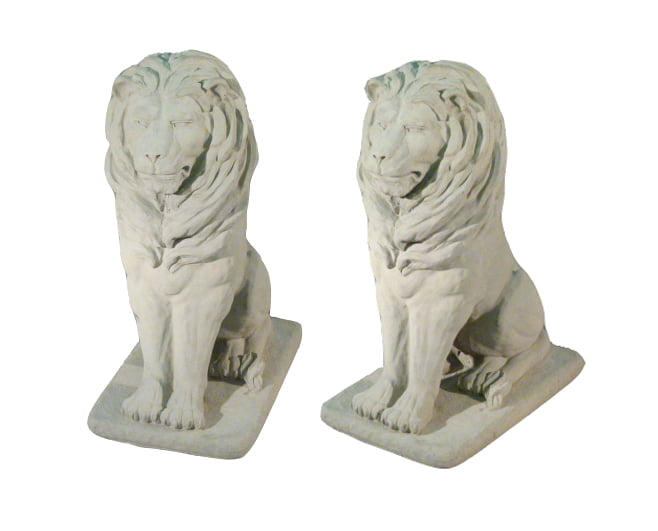 Details about   Lion Small With Sign Stone Garden Figure Steintier H 30 B 12 T 12 