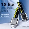 thumbnail image 3 of M2 SSD Case M.2 a USB3.0 Gen 1 SATA NGFF Caja de caja de disco duro (sin carcasa, 3 of 7