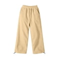 thumbnail image 5 of Eiyaclvo Boys Baggy Sweatpants Straight Wide Leg Sweatpant Joggers Drawstring Waisted Open Bottom Sweat Pants with Pockets Size 4-15 Years, 5 of 7