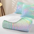 thumbnail image 4 of jejeloiu Abstract Geometric Swirl Pattern Bed Spread Queen Kids,Multicolor Pattern Queen Coverlet Set For Girls,3pcs, 4 of 7