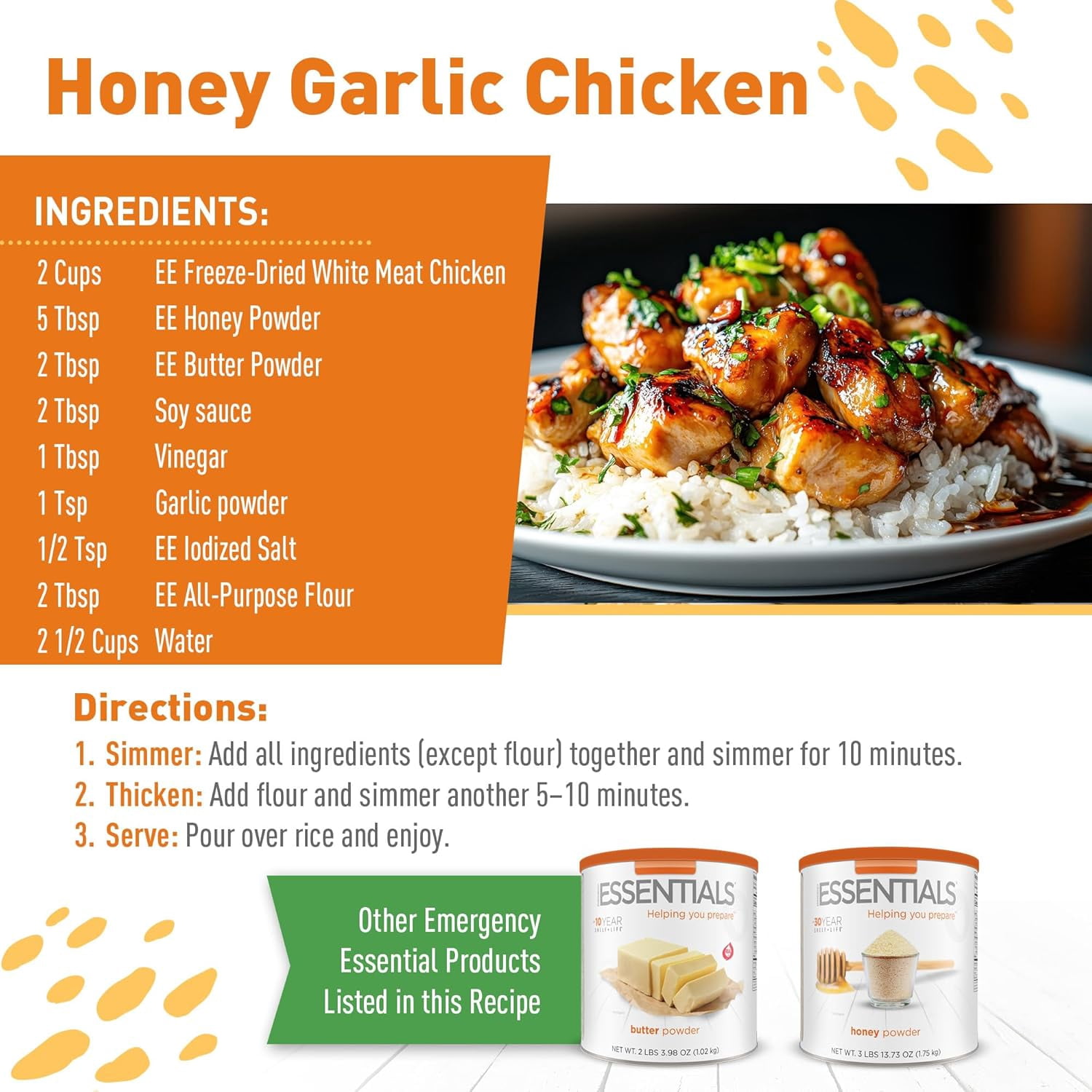 Emergency Essentials Freeze-Dried White Meat Chicken #10 Can – 25-Year Shelf Life, 19 Servings, 513g Protein – Bulk Food, Long-Term Emergency Food Supply & Storage