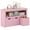 Pink, variant on Costway Storage Cabinet 3 Drawer Chest with Wheels Large Storage Cube Shelf Gray