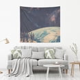thumbnail image 2 of Yayeee Tapestry Wall Hanging for Bedroom 60" x 51" Living Room Home Wall Art Decor, Blue Earth, 2 of 7