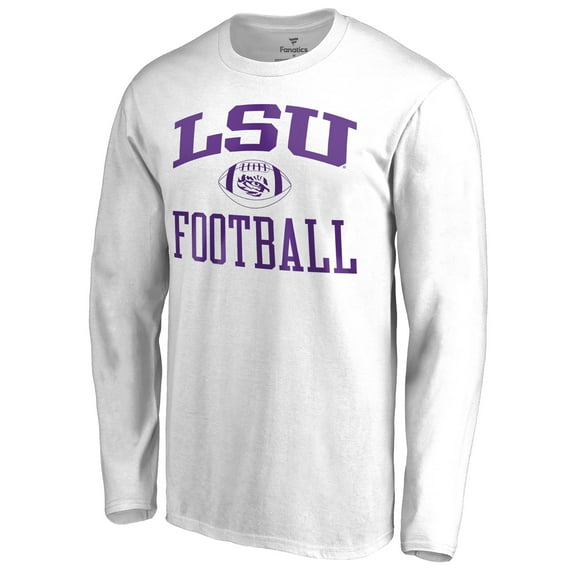 Men's White LSU Tigers First Sprint Long Sleeve T-Shirt