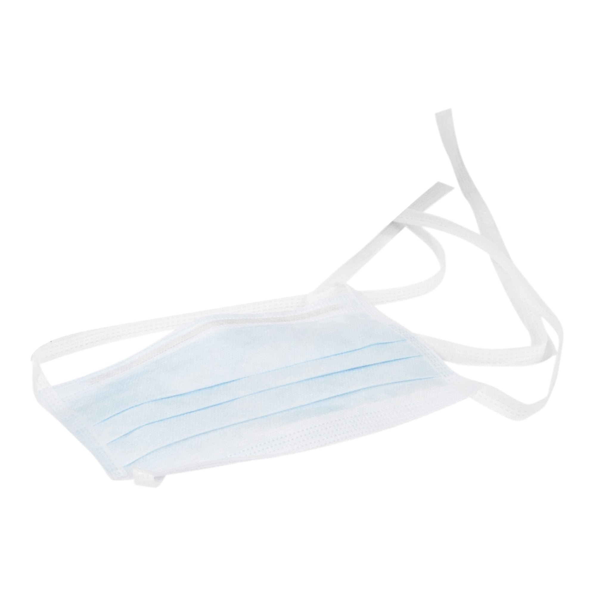 McKesson Medical Face Masks with Ties, Pleated, Non-Sterile - Level 1, Blue, 50 Count, 6 Packs, 300 Total