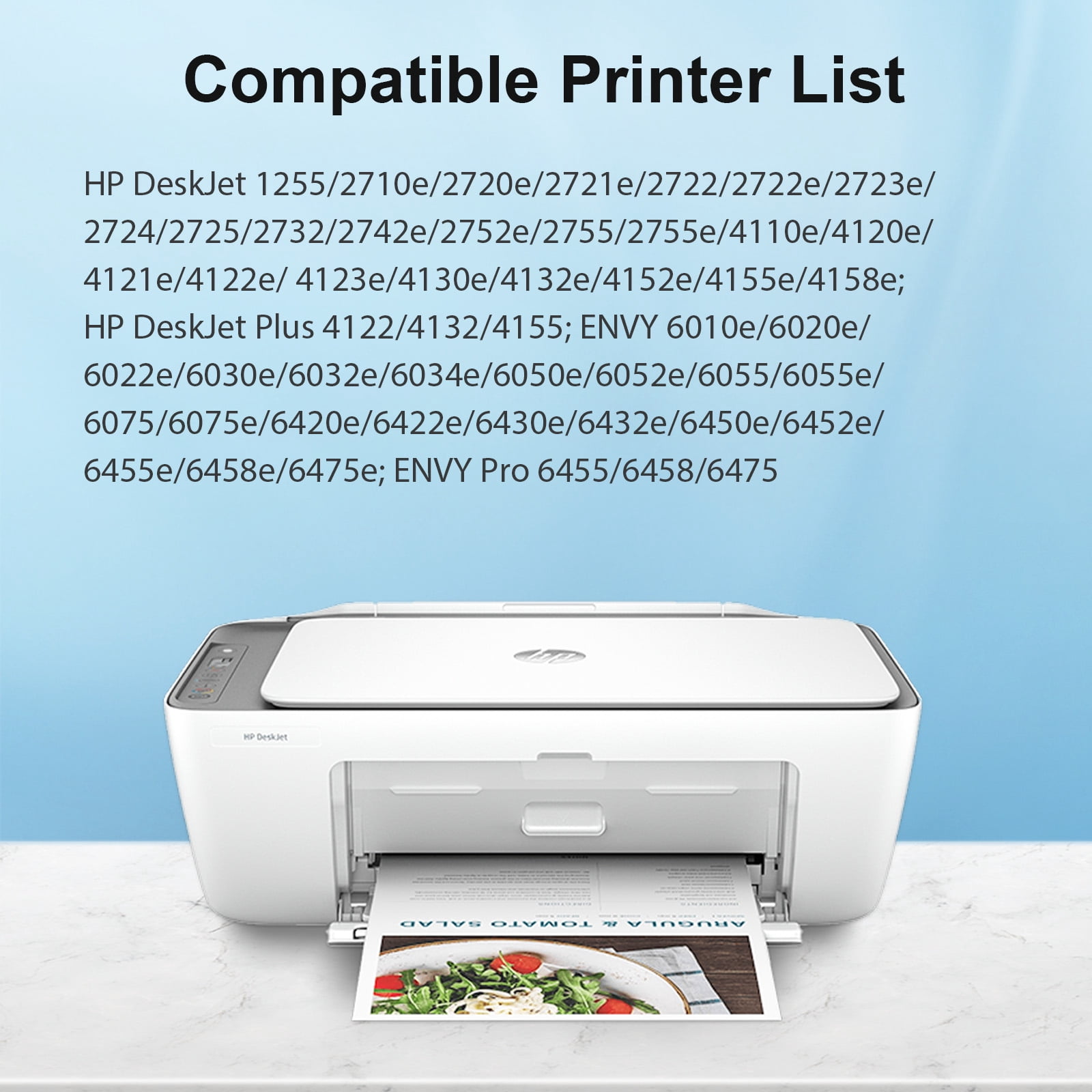 Compatible for HP 67XL 67 Ink Cartridges Combo Pack Ink 67 XL Office Jet 2755e 2855e 4155e 2700 2800e 3755 2652 Printer Ink 67 Black, Tri-color