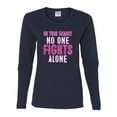 thumbnail image 2 of Wild Bobby, In This Family No One Awareness Womens Graphic Long Sleeve T-Shirt, Navy, Small, 2 of 3