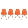 thumbnail image 1 of Inspirer Studio Chaise Latérale Style Eames, Orange (Ensemble de 4), 1 of 4