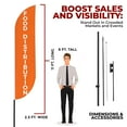 thumbnail image 3 of Food Distribution Sign feather flag Pole Kit for Outdoor by Mavis Printing|15 FEET Long Polyester Outdoor Banner Flag Easy Hang|HD Print Swooper Flag Pole Mount to Celebrate Food Distribution, 3 of 7